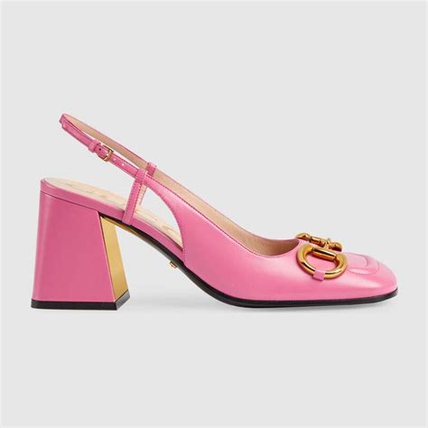 gucci slingback pink|Gucci slingback loafer.